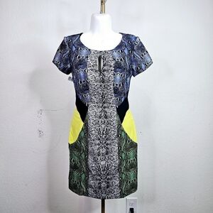 New BCBGMaxAzria Chole Multi-Color Snake Print